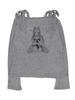 SETSETSET Water Lily Pattern Ribbon Knit Top Melange Gray