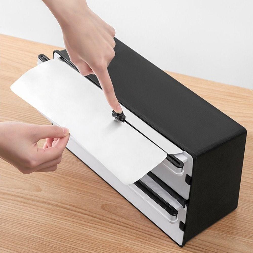 Refillable Cling Film Cutter Plastic Aluminum Foil Cutting Machine Stretch Film Cutter  for Kitchen