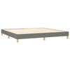 Maison Exclusive - Sommier à lattes de lit avec matelas Gris foncé 200x200cm Tissu