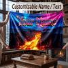 Abstract Personalized Theme Throw Blanket Custom Name Text Personalized Blanket Soft Cozy Blanket for Home Sofa Bed