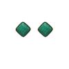 Elegant French Retro Emerald Stud Earrings - Vintage Gem Design for Women