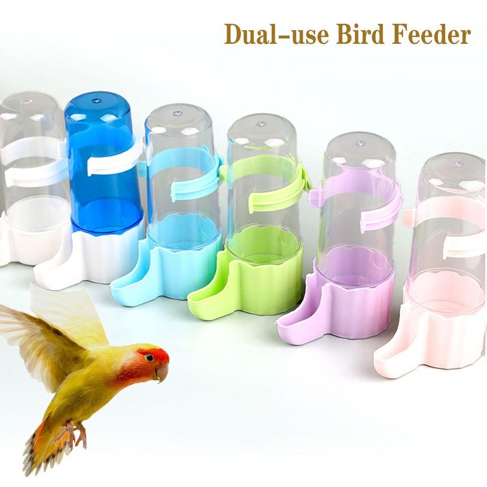 Dual-use Dual-use Bird Feeder Transparent Visibility Bird Hanging Drinking Fountain  Pigeon