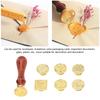 European Retro Wax Stamp Kit with Detachable 7 Vintage Stamp Heads Clear Engraving Wax Stamp   Kit for Envelope