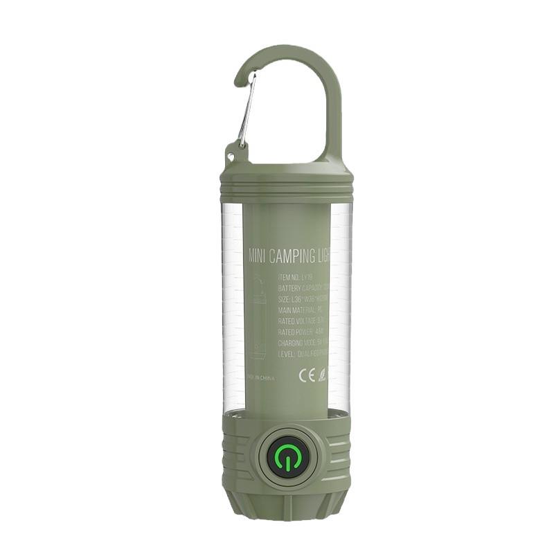 Portable Waterproof Camping Light with Type-C Charging, Hook, and Emergency Lighting