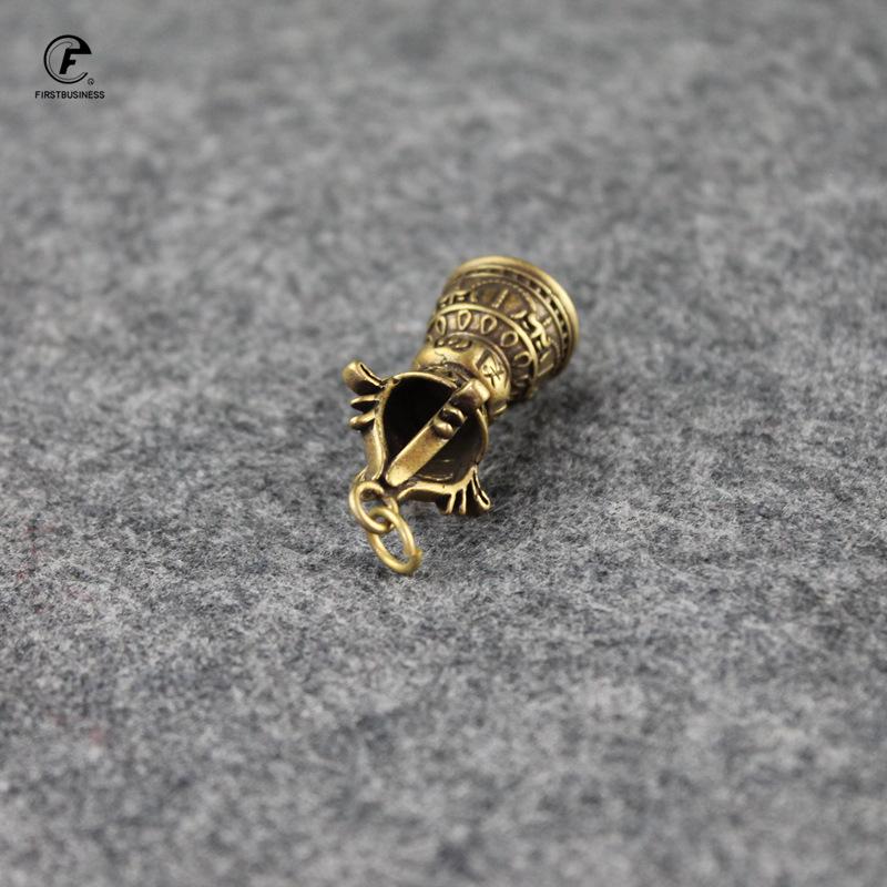 Copper Brass Buddhist Vajra Bell Key Handmade Home Decor Ornaments Crafts Copper Miniatures Bell Figurines Desktop Decoration