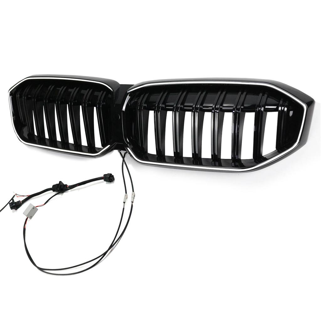 Gloss Black Front Kidney Grille Mesh Fit BMW 3 Series G20 G28 2023-2024