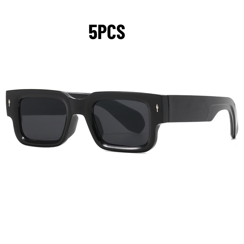 

2Pcs Cy5539 Brand Designer Square Sunglasses Women Men Ocean Color Shades Glasses Female Fashion Rectangle Rivet
