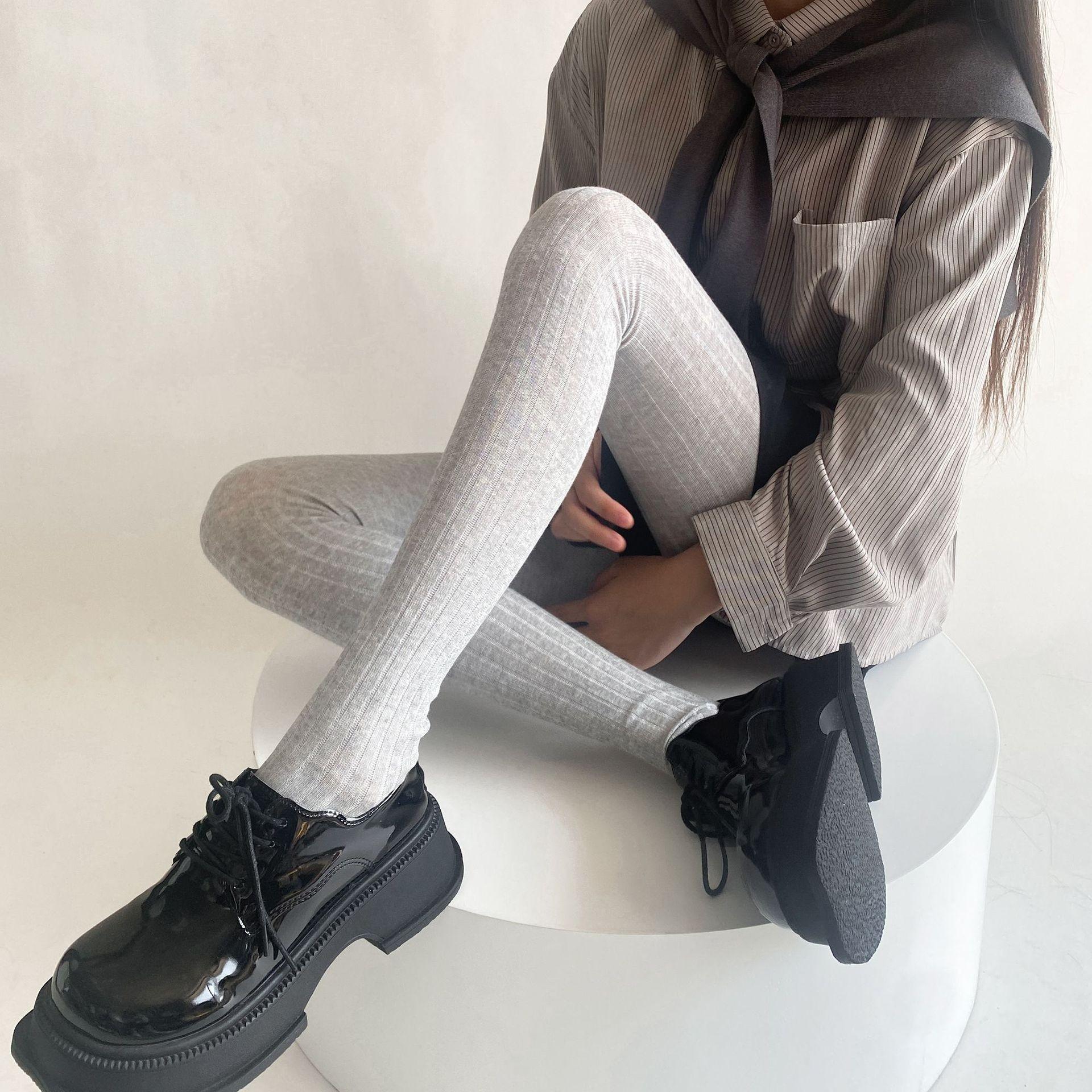 

Черно-серые колготки женские сексуальное нижнее белье чулки до бедра женские чулочно-носочные изделия полосатые чулки с высокой талией женские обтягивающие светло-серый