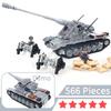 Militärischer Emir Kranvagn Schwerer Panzer Baustein Zusammenbau Moc WW2 Figuren König der Berge Waffen Modell Kindergeschenk Jungen Spielzeug
