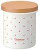 Enamel Canister with Wooden Lid, 750ml, Casmin, Ivory, ENC8-A
