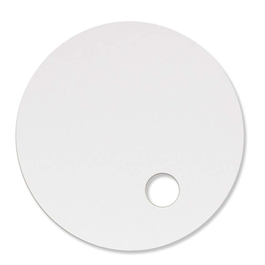 Round white 10 pieces double-sided fan, (2 sets)