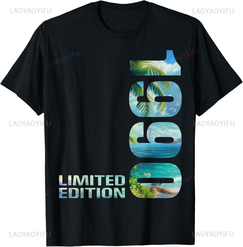 Vintage Class 35th Birthday Decorations Vintage 1990 35 Years Old T-Shirt Print Original Design Gifts T Shirts Camiseta
