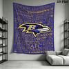 Baltimore Ravens Wall Tapestry Aesthetic Wall Hanging Printed Fabric Blanket Decorative Tapestries for Bedroom Living Room Home Decor
