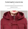 Hooded Cotton Jacket for Women: Warm, Thick, Velvet-Lined Winter Wear for Middle-Aged and Elderly, featuring Grandmother-Style Lamb Fleece.