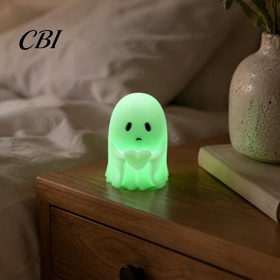 Durable Pla Figurine Halloween Ghost Figurine, 3D Printed Cute Rock Statue, Gift for Funny Coffee Table Centerpieces Shelf Mantel Ornaments Whimsical