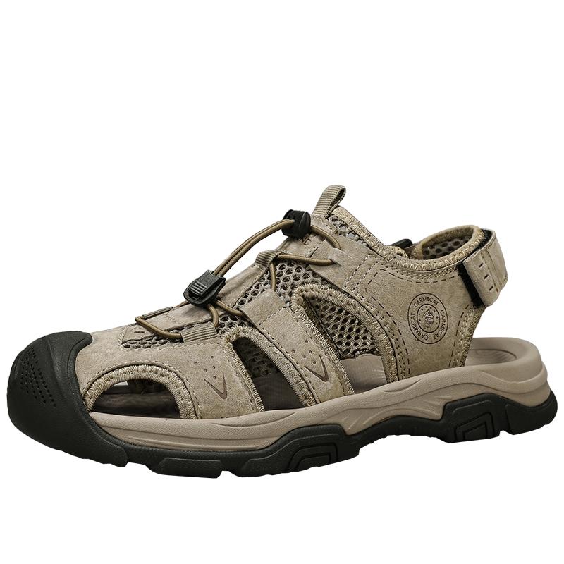 Fashion Summer Men's Sandals Beach Shoes Handmade Breathable Design Wading Casual Beach Shoes Lightweight Soft Bottom Outdoor Sandals