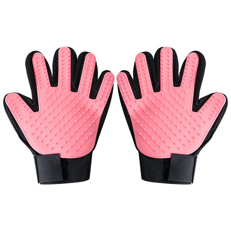 Pet Grooming Gloves: Five-Finger Hair Removal & Massage for Cats