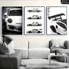 Modern Luxury Sports Car Canvas Art Set  Retro Cool Racing Posters, Perfect for Bedroom, Living Room or Corridor Decoration