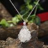 1pc Fashion Sweater Chain Teardrop-shaped Natural Stone Rose Necklace Ladies Pendant Jewelry Gifts