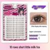 Pestañas Postizas Natural Fox Series Oblicuas Voladoras - Diseño Segmentado Ojos de Zorro, Racimo Único, Aspecto Realista