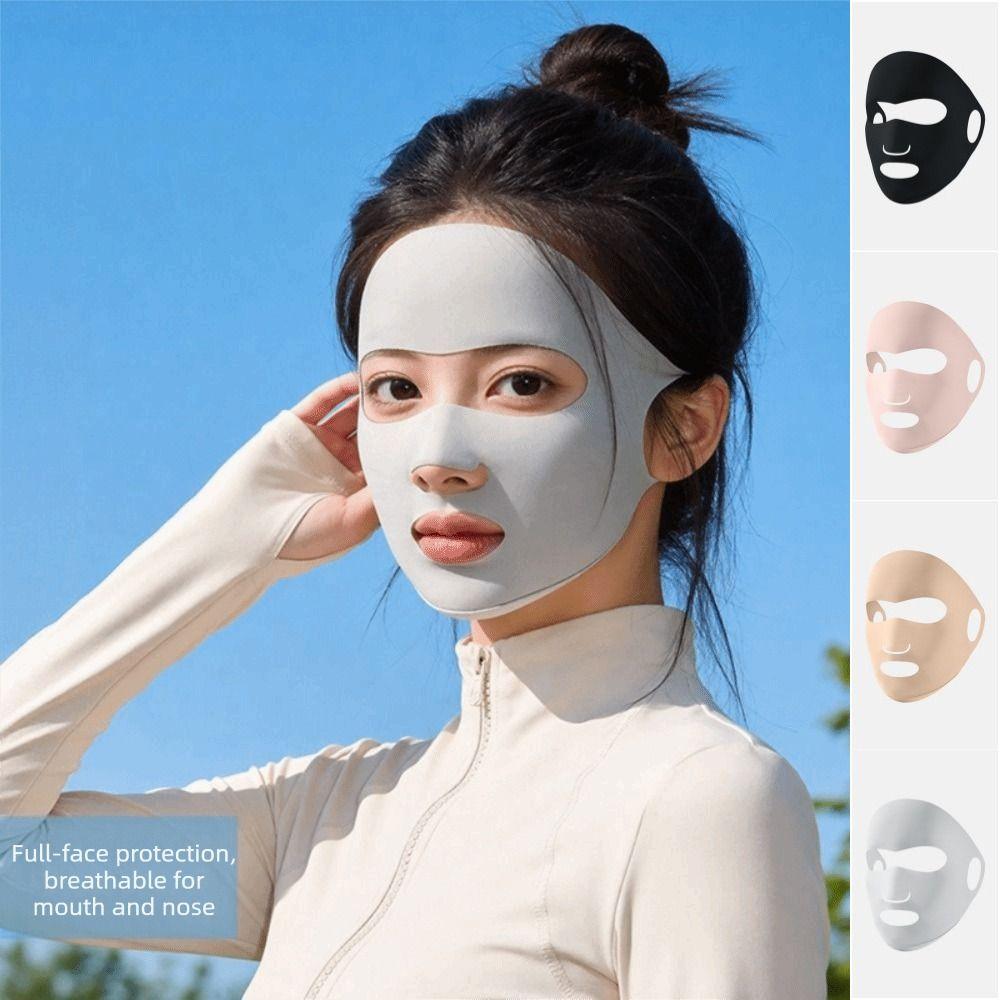 Thin Ice Silk Mask Breathable Face Cover Elastic Sunscreen Face Scarf Riding