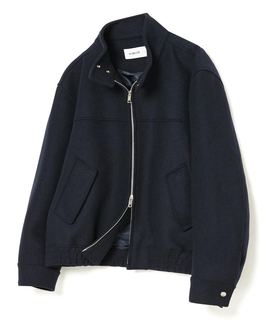 Kiimuir Wool Harrington Jacket Cf_Navy