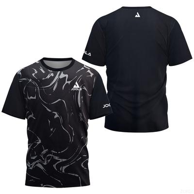 Men's Summer Table Tennis Floral Print Men's Badminton Tennis Brand Quick Drying Short Sleeved Men's Top Sports T-shirt