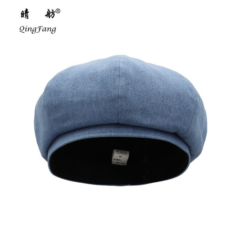 Retro Literary and Artistic Versatile Octagonal Hat Men's Thin British Newsboy Hat Beret Painter Hat Trendy Hat