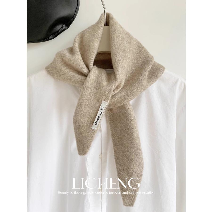 Korean Original Order, Including Wool Knitted Triangle Scarf, Headscarf, Multi-Functional Warm, Fashionable And Versatile Small Scarf In Winter