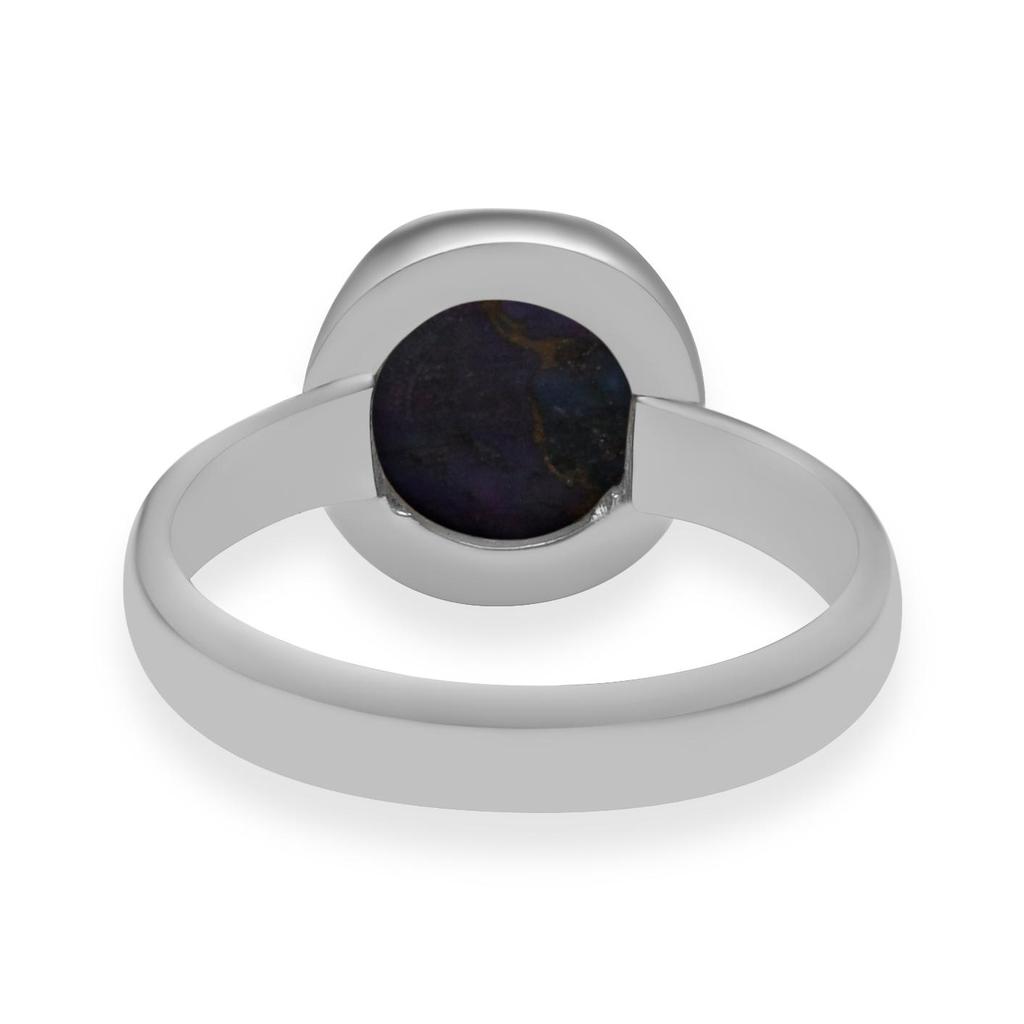 10X10 Mm Natural Purple Copper Turquoise Gemstone 925 Sterling Silver Prong Set Ring Woman & Girls