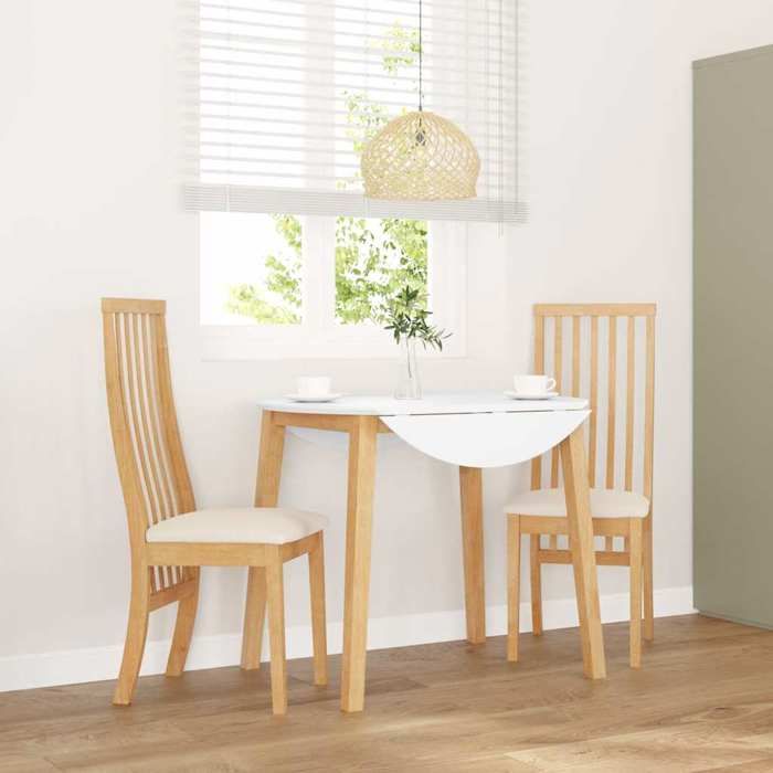 VidaXL Chaises à manger coussins 2 pcs bois massif caoutchouc, chaise à dîner, chaise, chaise de salon, chaises à dîner, 4102455