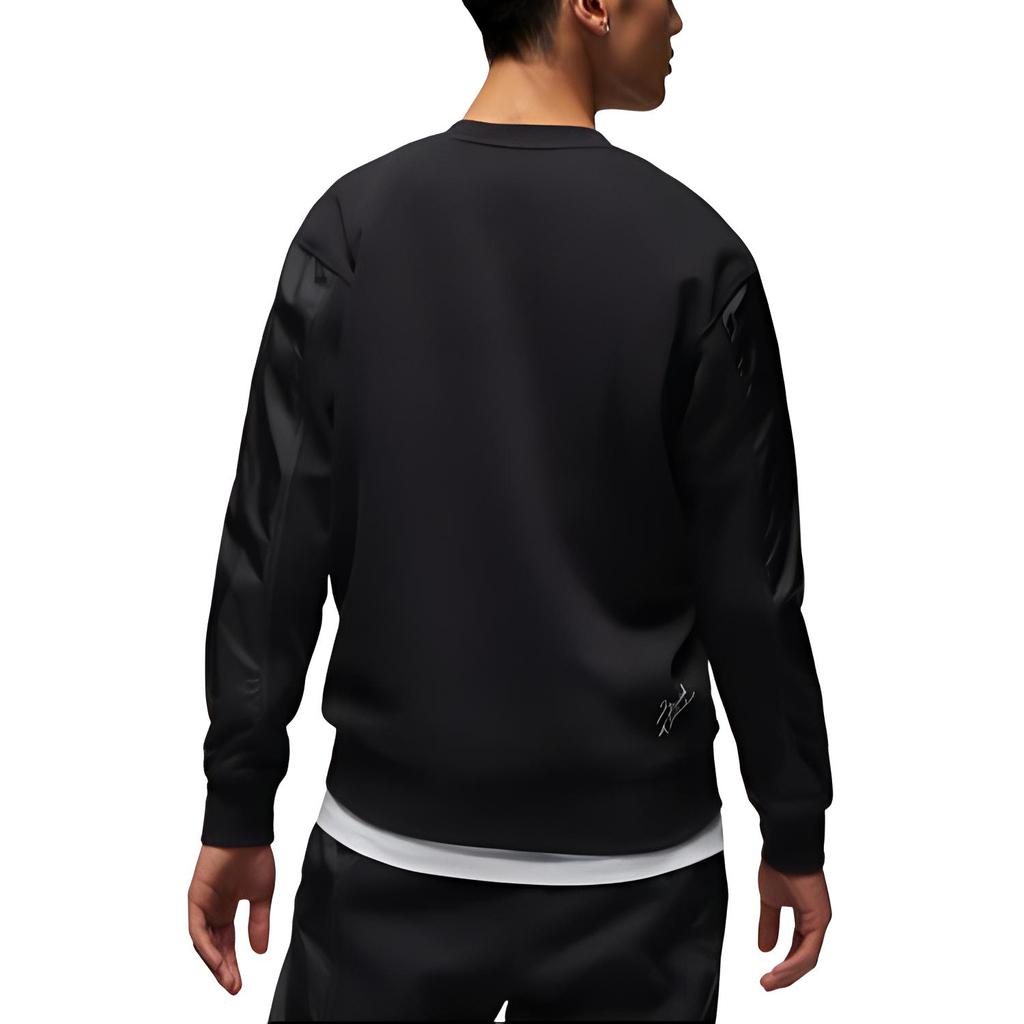 Jordan Buchstabenlogo-Print Lockerer Amerikanischer Stil Rundhals Langarm-Sweatshirt Herren-Sweatshirt Schwarz DV7589-010