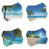 4pcs Tropical Beach Palm Tree Placemats Dining Table Decor Ocean Scene Kitchen Mat  For Home & Restaurant Outdoor Party Decor