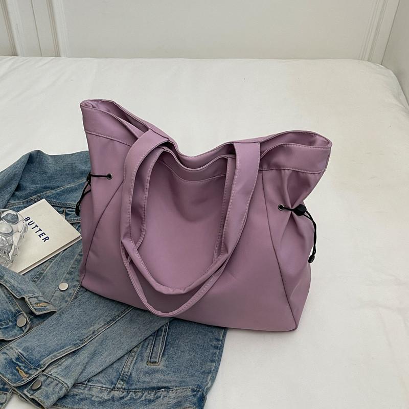 Chic And Durable Purple Canvas Tote Bag With Zipper Closure For Modern Women фиолетовый