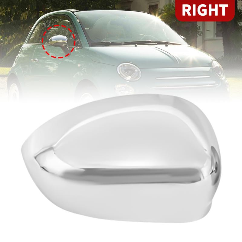Door Side Rearview Wing Mirror Cover For Fiat 500 500C GRANDE PUNTO 595 ABARTH 695 2007- Mirror Cap Trim 735452185 735452186