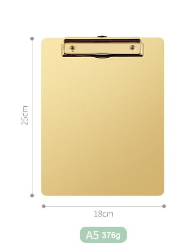 Metal Golden Clipboard A4 A5 A6 Stainless Steel for Office File Documents