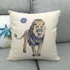 Simple painted African animals Digital printing short plush pillow covers for car sofa office cushion cover home goods