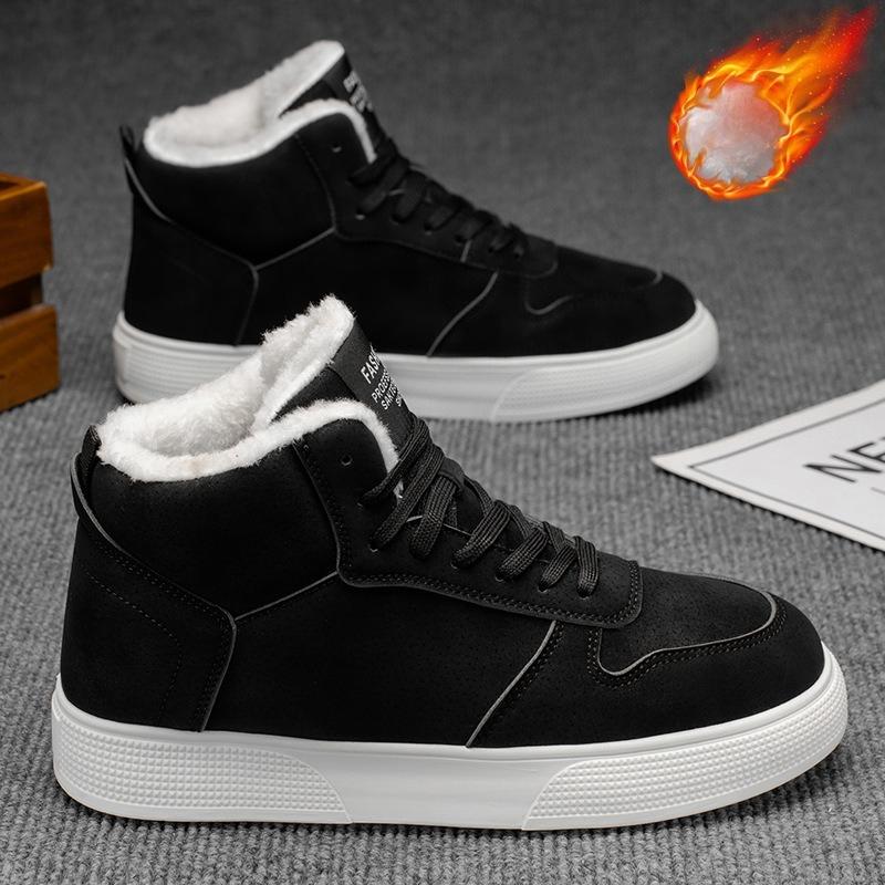 Ανδρικές Μοντέρνες Μεγάλο Μέγεθος Μαλακή Σόλα Αυξημένου Ύψους Χειμερινές Ζεστές Γούνινες Μπότες Χιονιού Με Επένδυση Μποτάκια Αστραγάλου Αντιολισθητικές Πεζοπορίας Casual Αθλητικές Μπότες