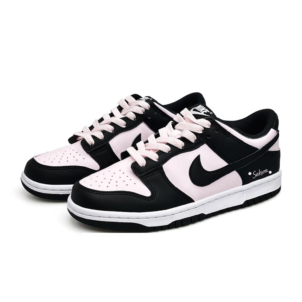 Nike Dunk Cherry Blossom Berry Abrasion Resistant Lightweight Low top Skateboard Shoes Unisex Black Pink cw1590-100(TeamDH)