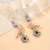 Vintage Exquisite Hand Carved Bird Flower Pattern Dangle Earrings Women's  Creative Vacation Banquet Jewelry Accessories