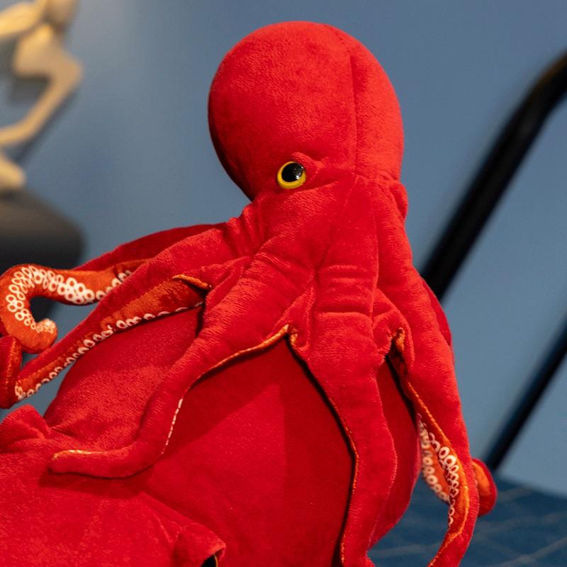 New 40/75CM Red Simulation Octopus Toys Marine Organism Soft Dolls Soft Fabric Throw Pillow Cartoon Decor for Girls Boys Gifts