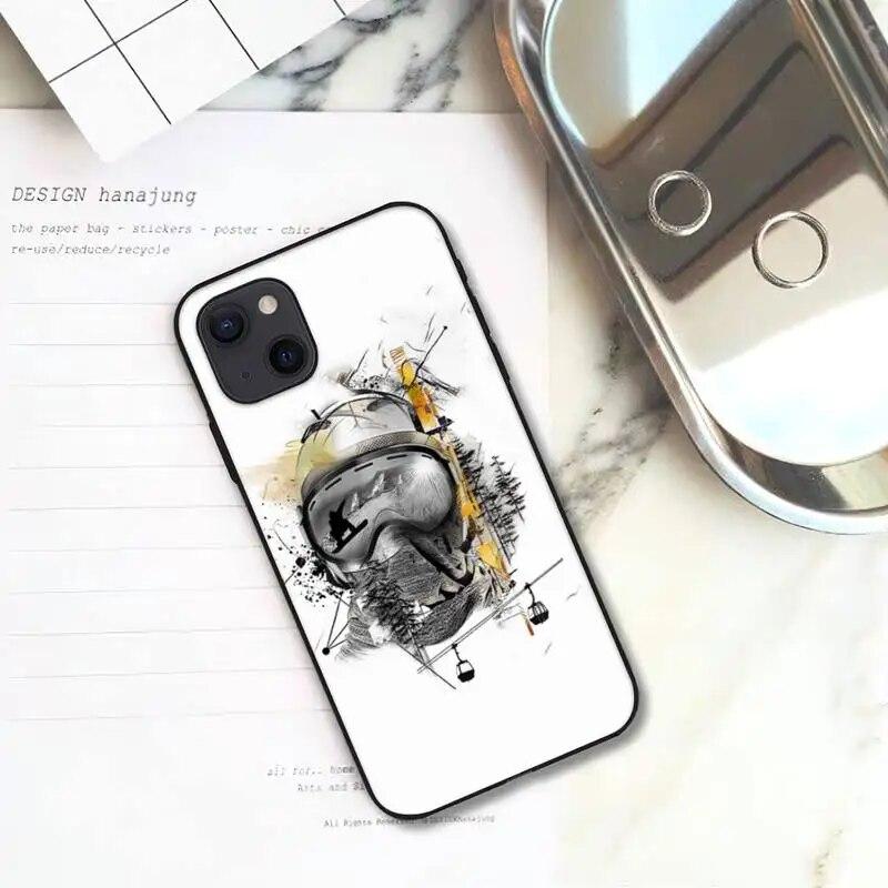 Skidåkning Snow Snowboard Skis Telefonfodral För iPhone Samsung Galaxy Redmi Xiaomi Oppo OnePlus Note SA 7 8 9 10 11 12 13 14 20 21 22 23 53 54 Pro Ultra