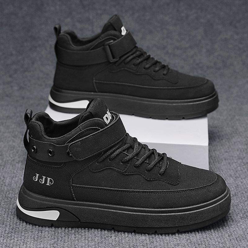 Canvas men's shoes autumn and winter 2025 new boys sports high-top skateboard shoes versatile retro casual winter trendy shoes