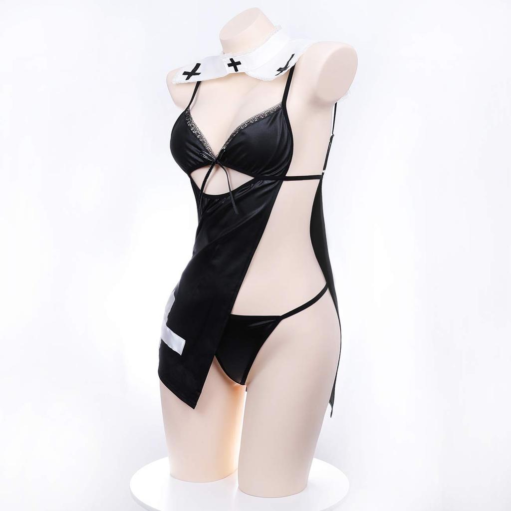 Sexy Nun Cosplay Maid Clothes Cute Babydoll Lingerie Cosplay Nun Saint Pastor Missionary Sister Cosplay Nun Clothes Church Choir Costume Cosplay