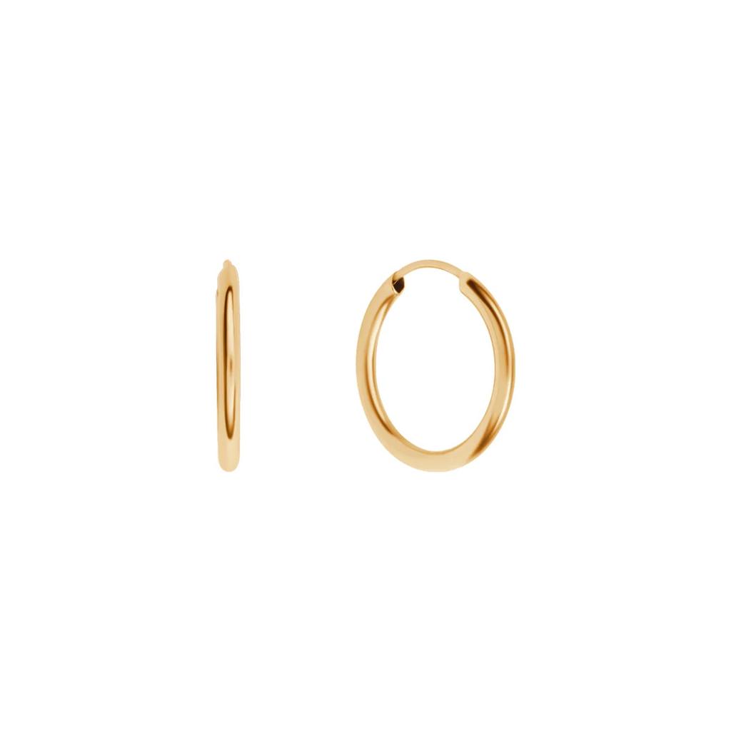 Gold Hoop Earrings 15mm 333