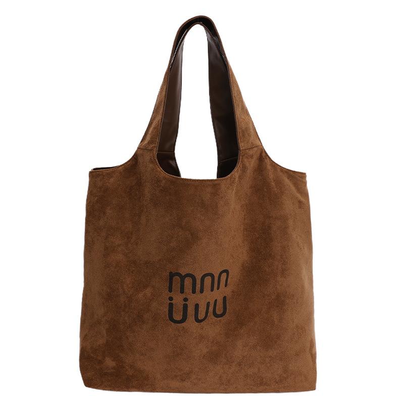 Retro tote bag, new fashionable and simple large-capacity shoulder bag, high-end underarm bag, handbag, women's bag.
