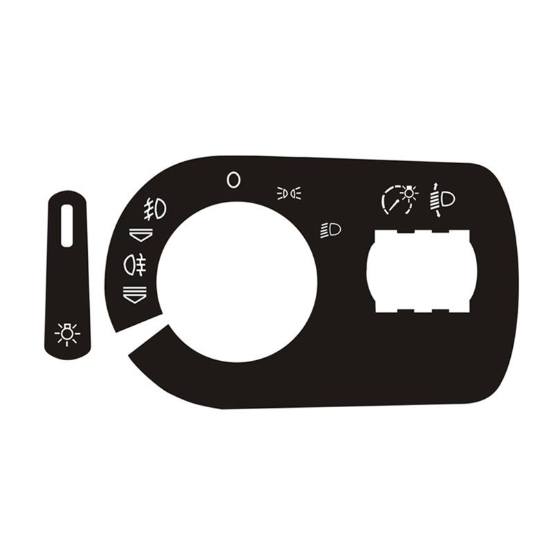 Button Repair Decal Sticker For A3 8P 04-08 Auto Light Switch Decal Interior Pushing-Buttons Vinyl Stickers Black