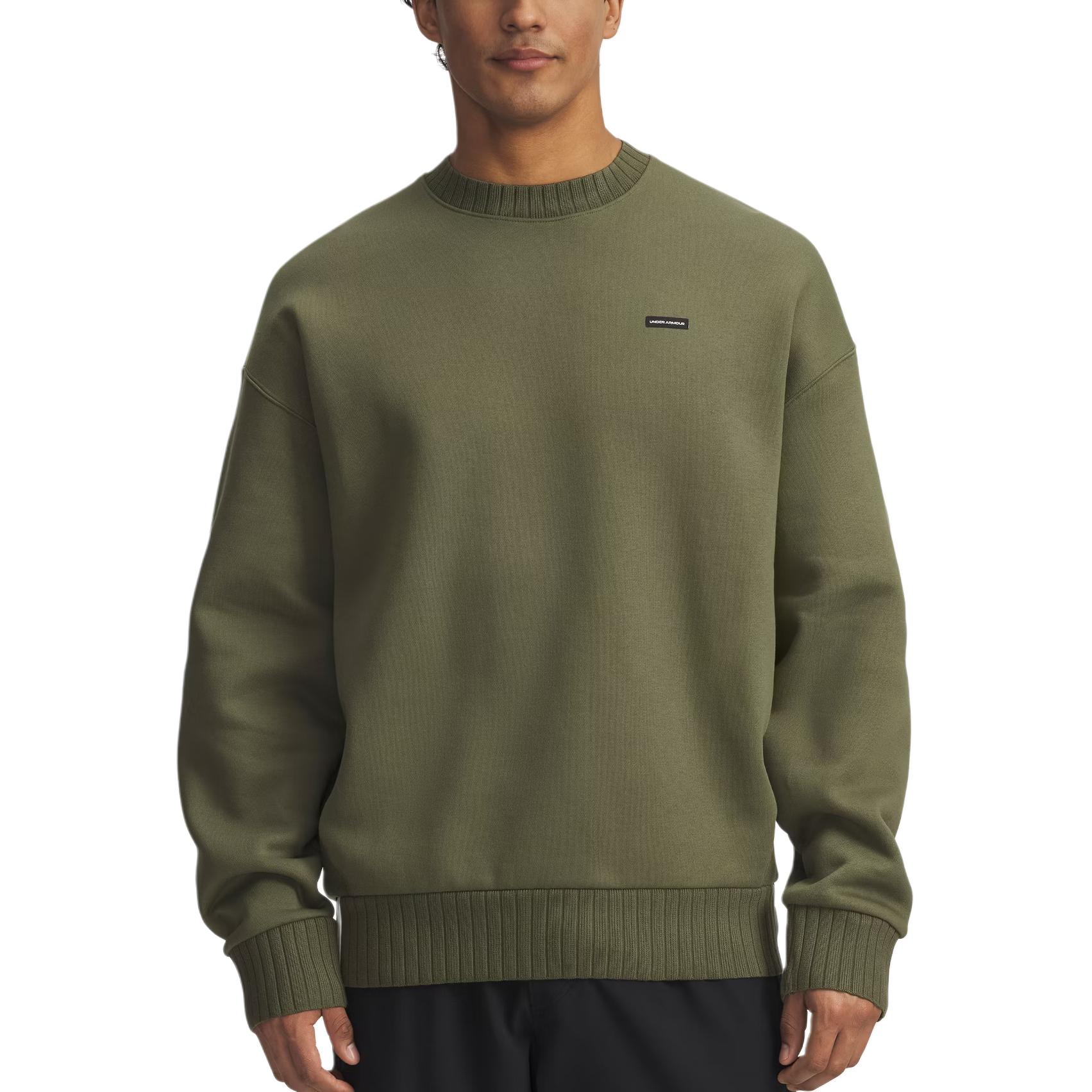 

Under Armour Icon Свитшот мужской из плотного рубчатого трикотажа с надписью, с круглым вырезом, свободного кроя, с длинным рукавом 6003939-390 XL