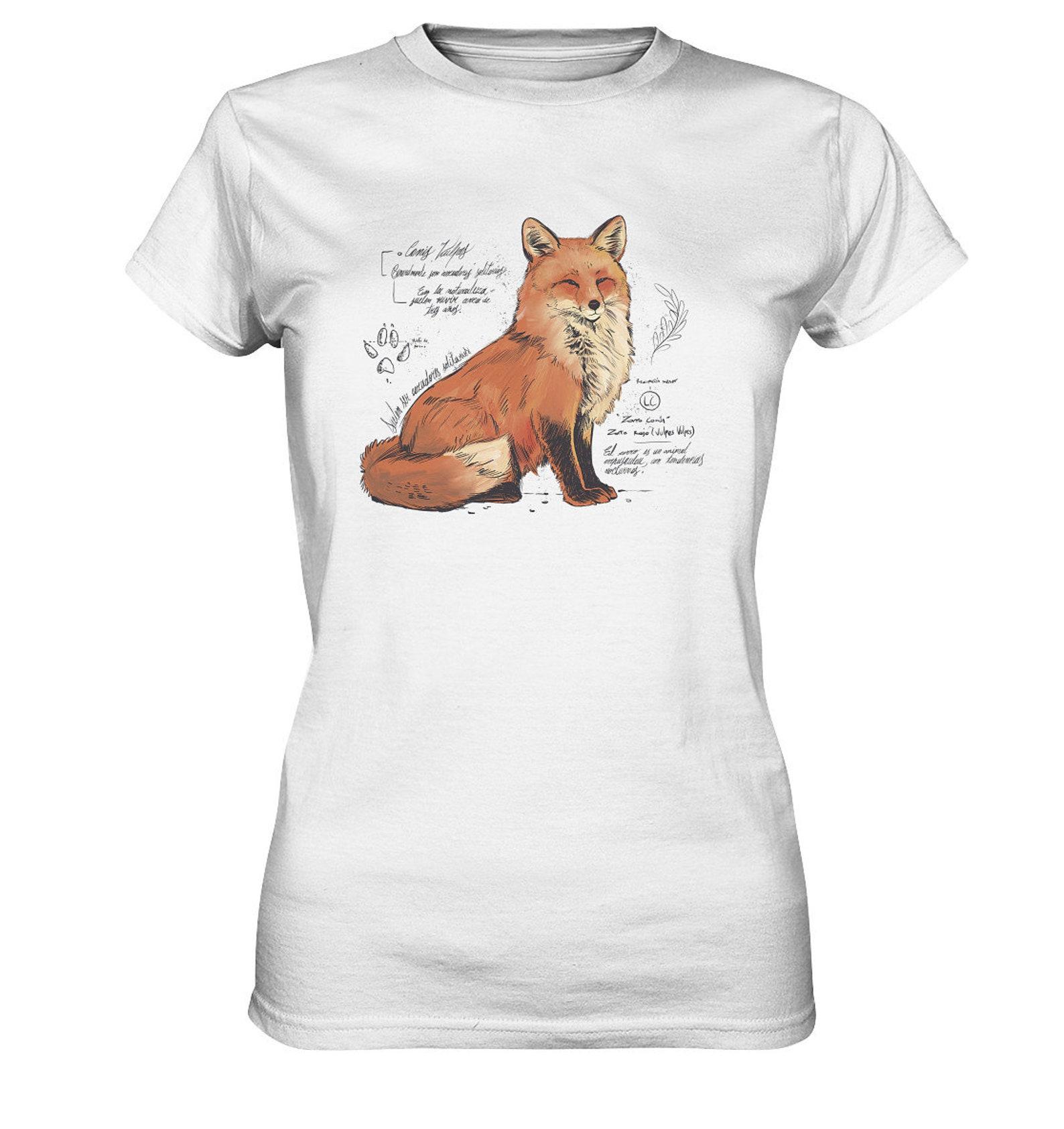 Fox women s shirt forest animals foxes gift idea wilderness t-shirt M