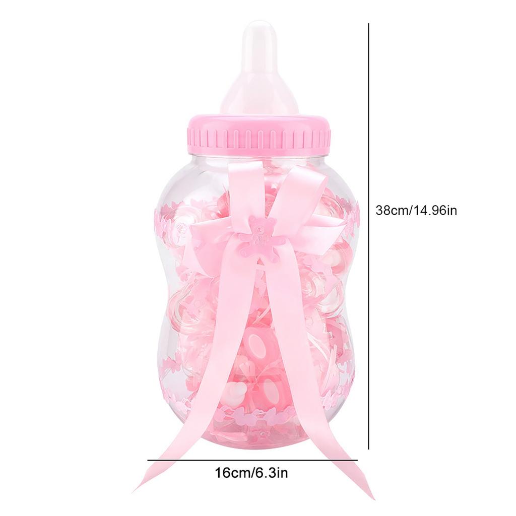 30pcs Cute Feeding Bottle Shape   Boxes for Event Christening Party Decoration Pink